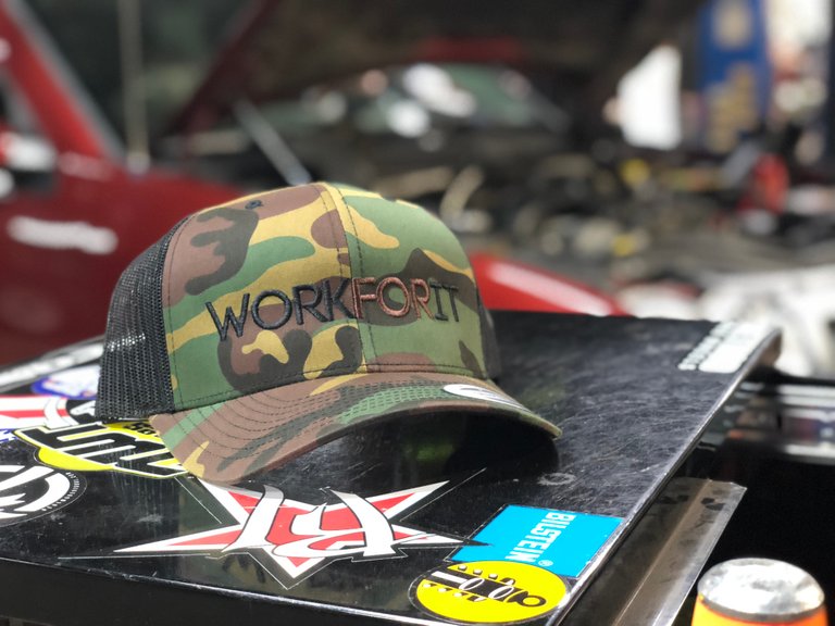 Camo Curved Bill Snapback Hat