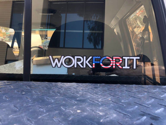 American Flag WORKFORIT Decal